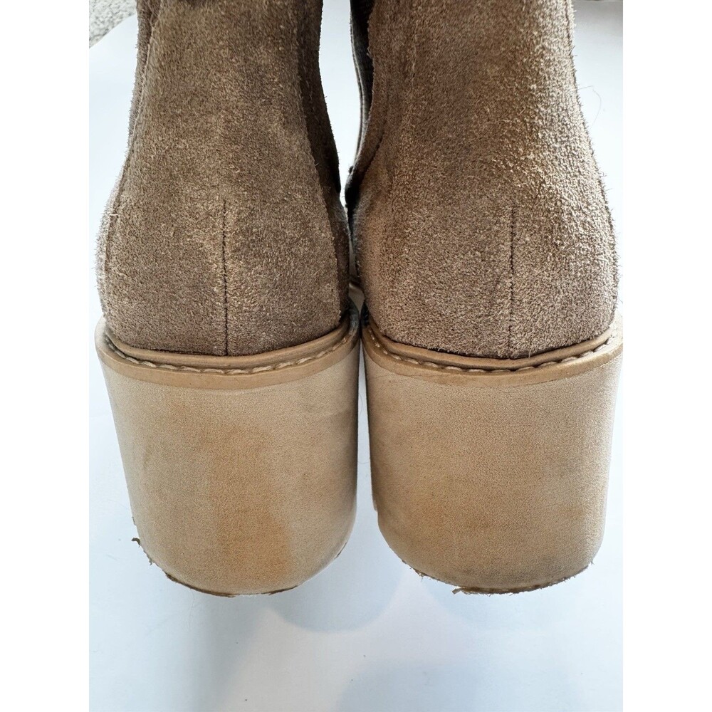 Dolce Vita Hawk H2O Boots Womens 9 Mushroom Suede Waterproof Chelsea Lug Sole - Picture 4 of 8